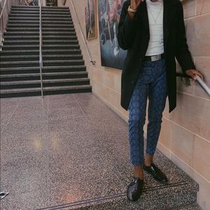 Blue Snakeskin Pants